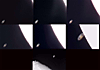 © P. Schluck; Saturnbedeckung durch den Mond am 03.11.2001, C8 mit Vesta pro Webcam, letztes Bild mit Videocamera.