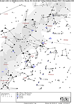  Astrogarten; Aufsuchkarte fr den Kometen C/2004 Q2 (Machholz) im Dezember '04 / Januar '05.